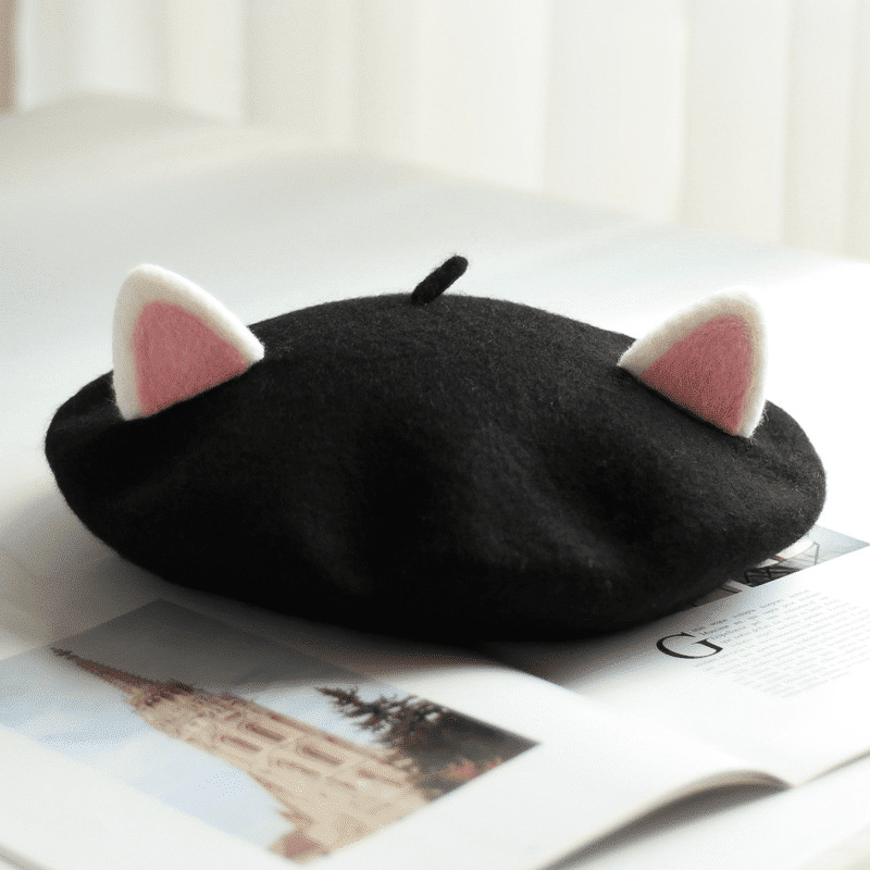 black cat beret