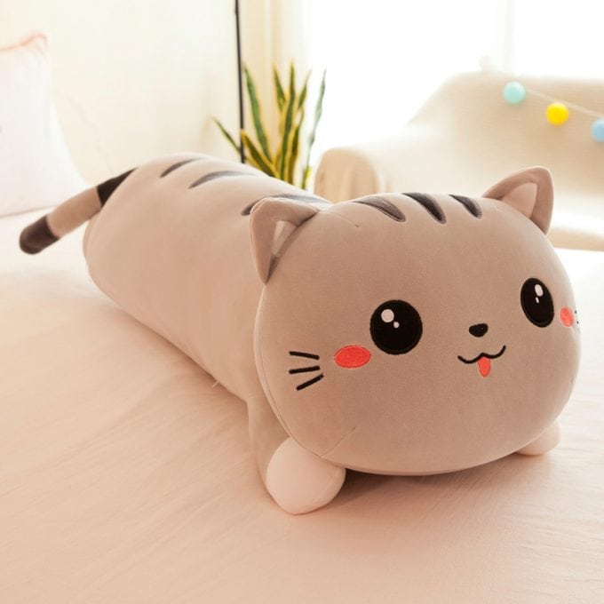 long cat plush, long cat pillow, long plush pillow, large stuffed animals, 20 inch stuffed animals, 36 inch stuffed animals, 40 inch stuffed animals
