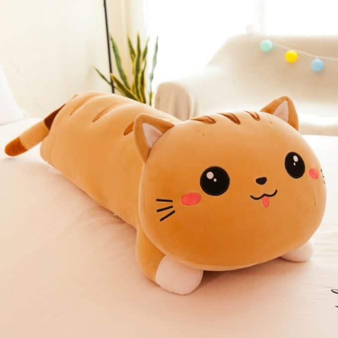 long cat plush body pillow