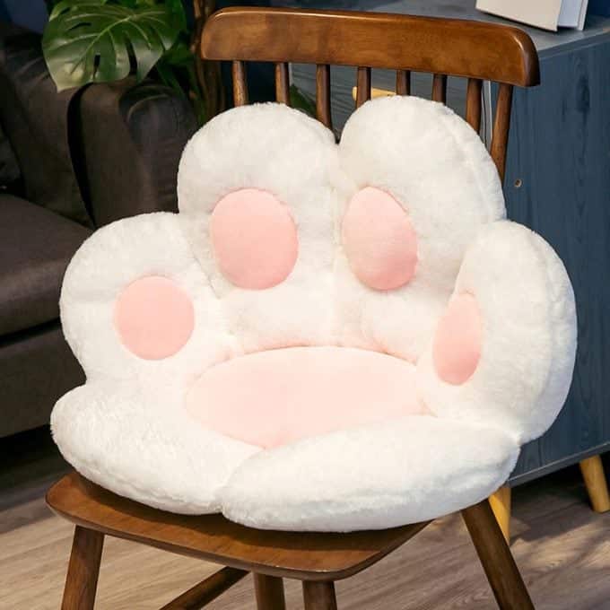 paw pillow, computer chair cussion, seat cussion, chair decor, cat paw cussion