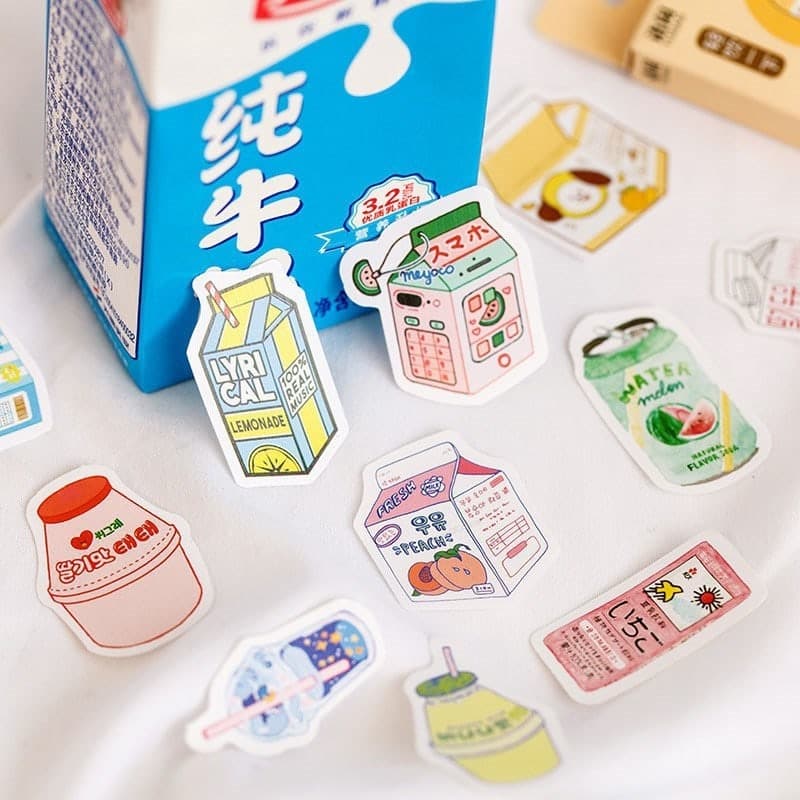 milk bottle sticker