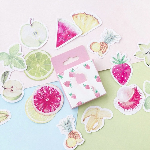 fruit sticker, plants sticker, food stickers, juicy stickers, cartoon stickers