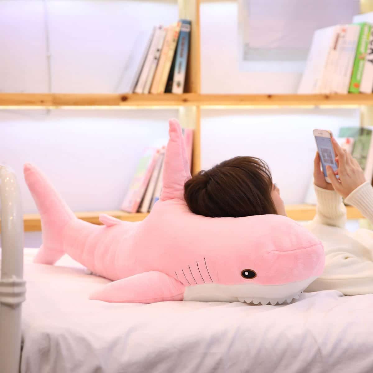 pink shark plush