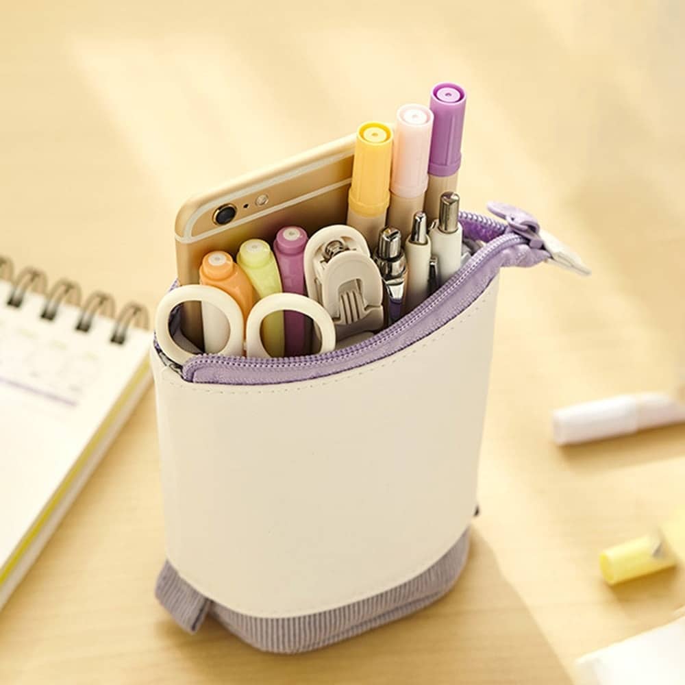 pop up pencil case purple