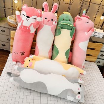 long stuffed animal pillow