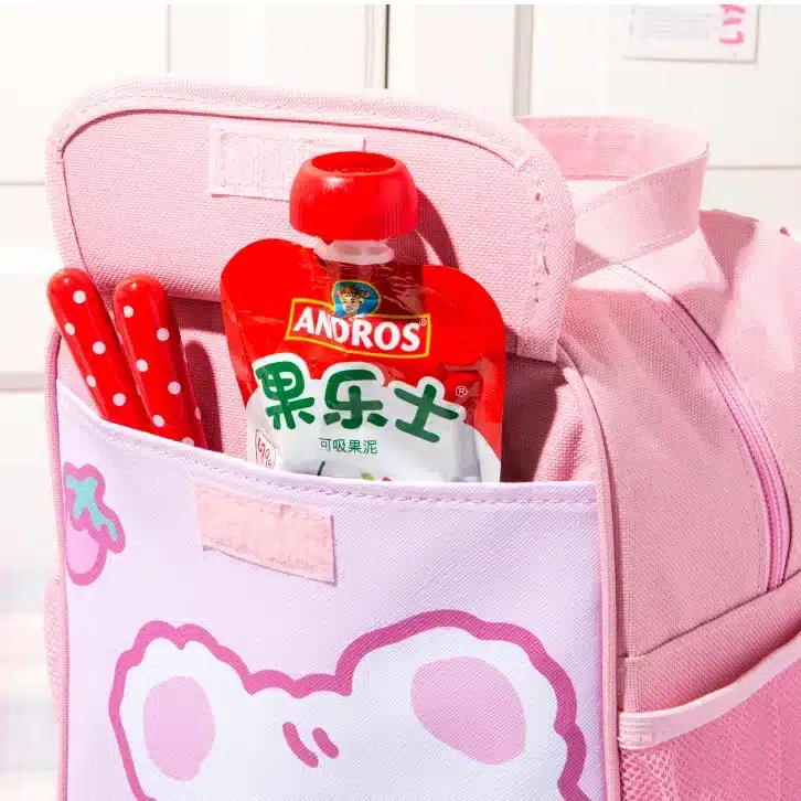 japanese bento bag bear pink