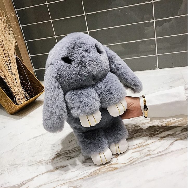 gloomy bunny plush gray