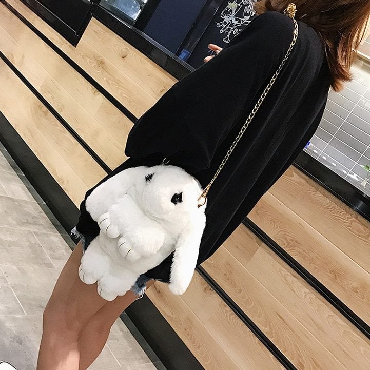 fluffy bunny backpack