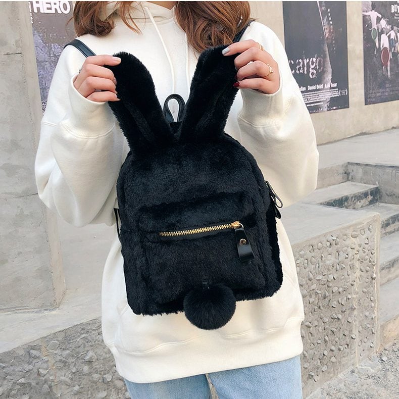 cute mini backpack black