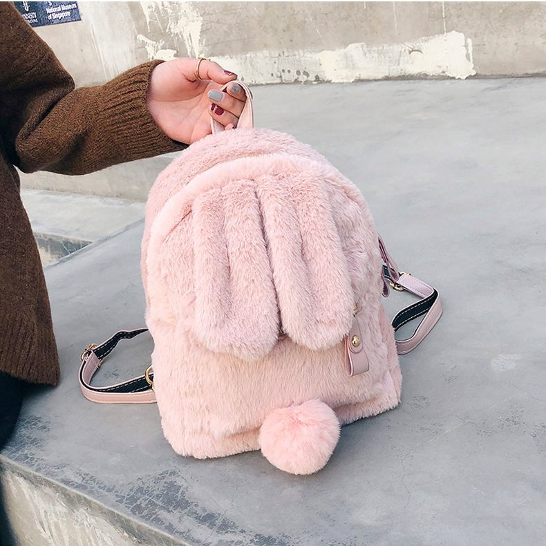 Kawaiii Big-Ears Bunny Plush Backpack - Kuru Store