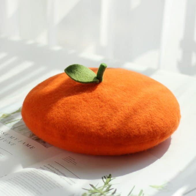 orange fruit beret
