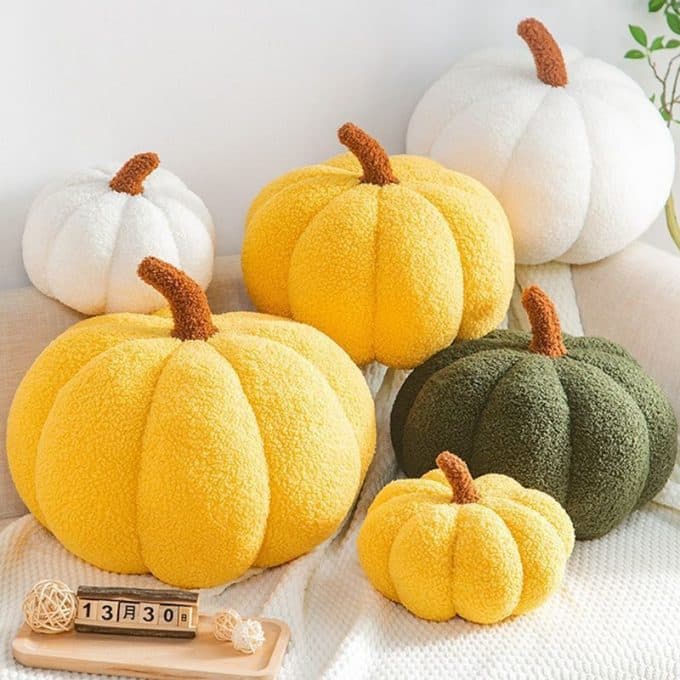 cozy pumpkin pillows